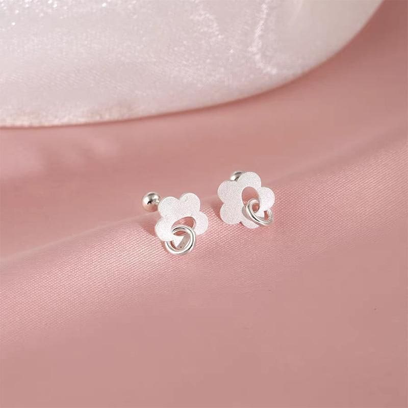 Flower S925 Sterling Silver Stud Earring