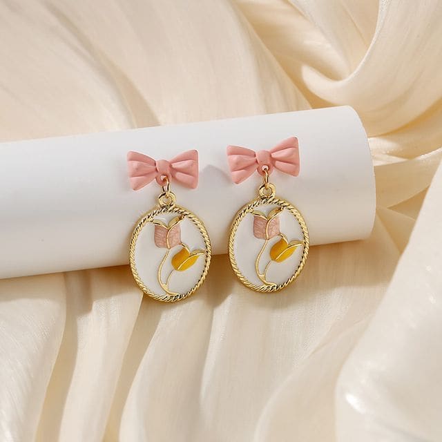 Flower Stud Earring / Drop Earring - E5443-3 - 1 Pair