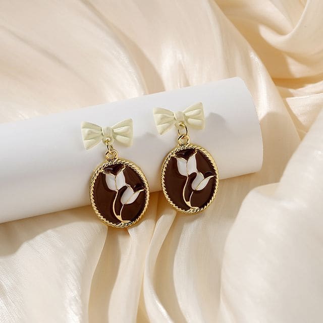 Flower Stud Earring / Drop Earring - E5443-4 - 1 Pair