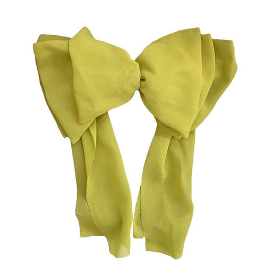 Flowy Hair Bow Pin - Standart / Green - Other