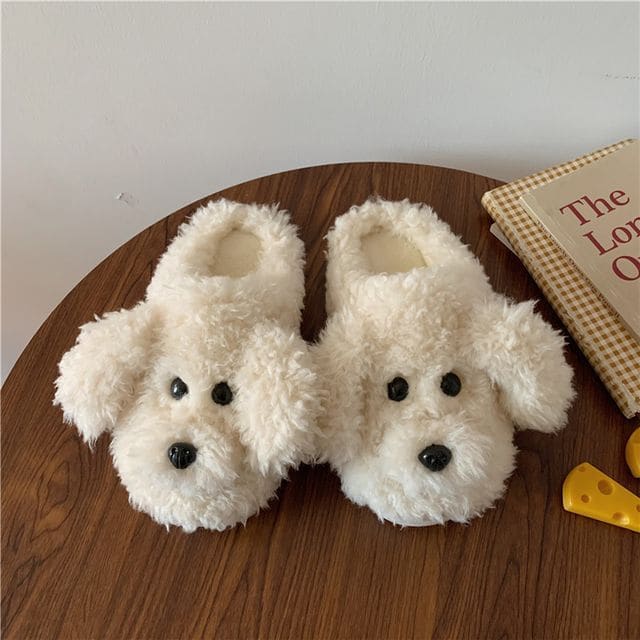 Fluffy Cartoon Home Slippers - One Size Smaller - Normal