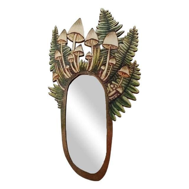Forest Mushroom Wooden Mirror - 1