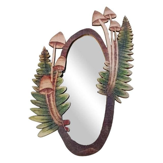 Forest Mushroom Wooden Mirror - 3