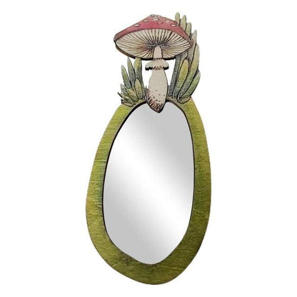 Forest Mushroom Wooden Mirror - 4