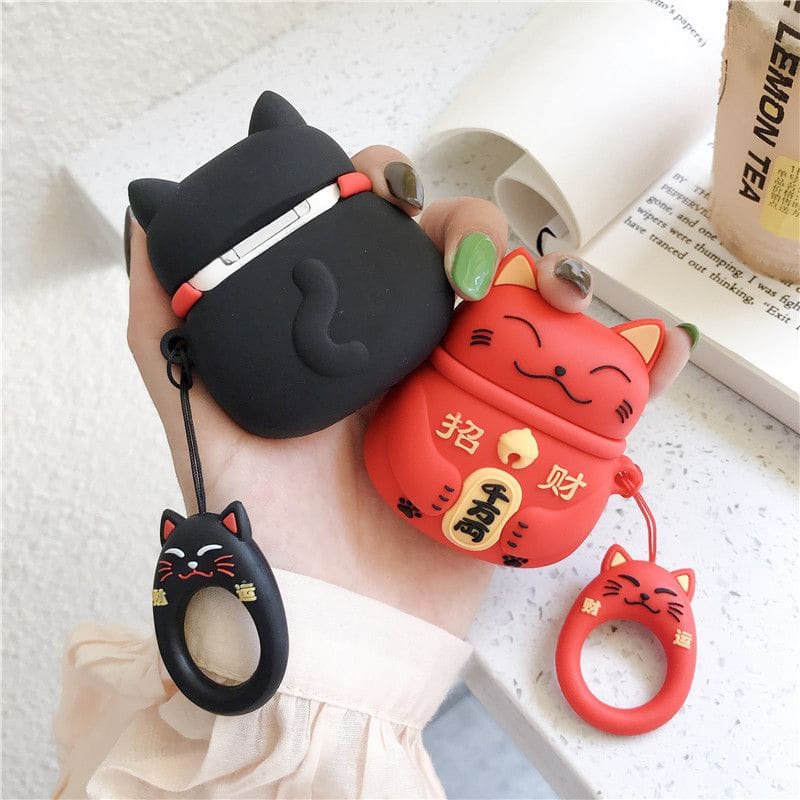 Fortune Cat AirPods Earphone Case Skin