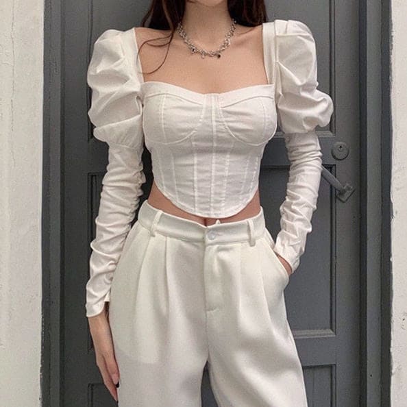 French Chic Corset Top - Tops