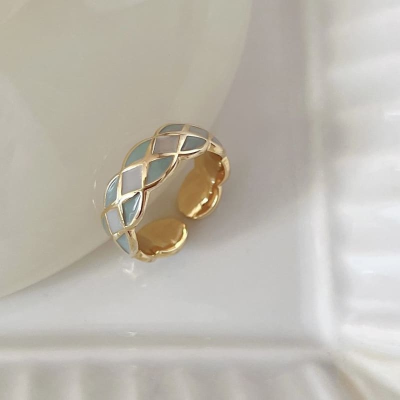 Freshwater Pearl / Butterfly / Glaze Alloy Open Ring