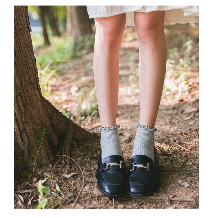 Frill Trim Knit Socks