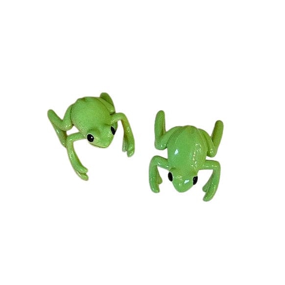 Frog Ear Clips 2pcs Set - Standart / Green/ 2 pcs - earrings