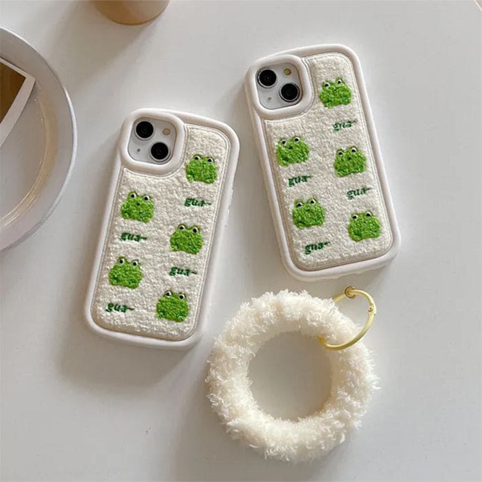 Frog Embroidery IPhone Case - IPhone Case