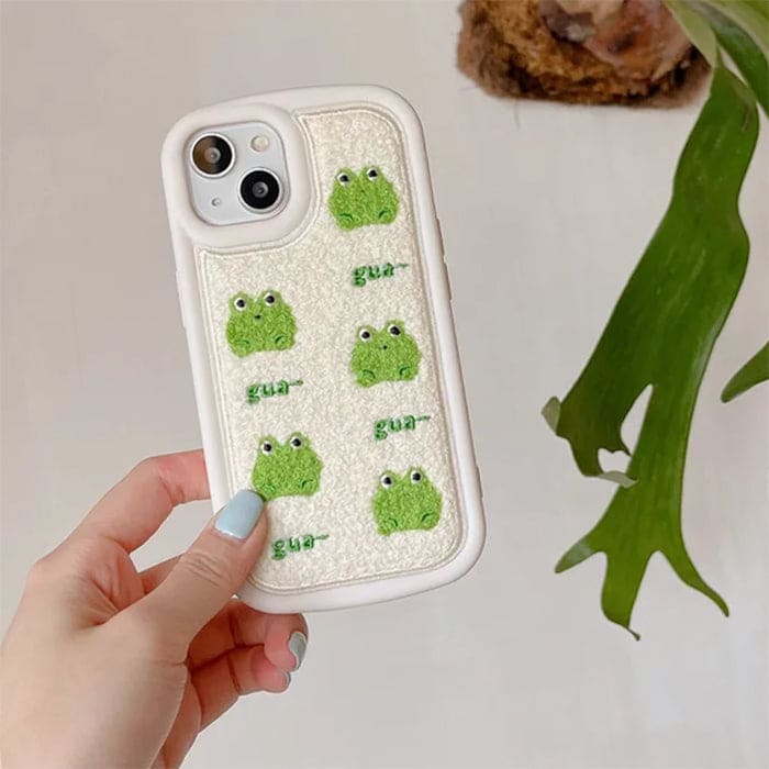 Frog Embroidery IPhone Case - IPhone Case