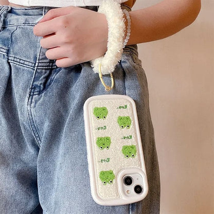 Frog Embroidery IPhone Case - IPhone Case