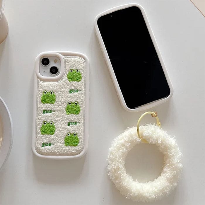 Frog Embroidery IPhone Case - IPhone Case