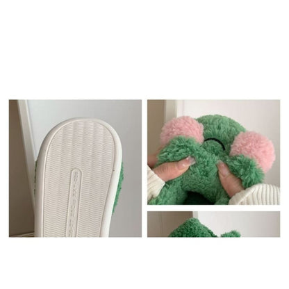 Frog Fluffy Slippers