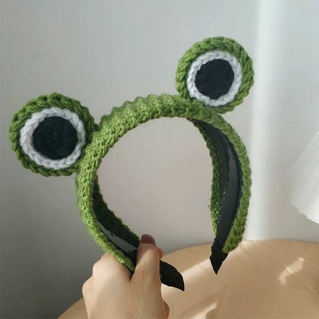 Frog Knit Headband - Green / One Size