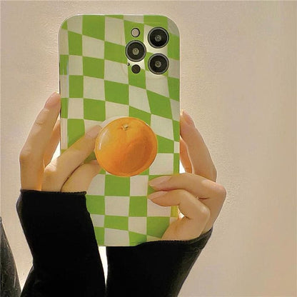 Fruit Green Checkerboard iPhone Case - IPhone Case