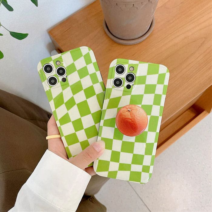 Fruit Green Checkerboard iPhone Case - IPhone Case