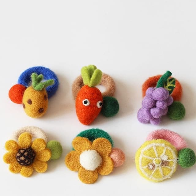 Fruit / Vegetable / Floral Felt Hair Tie