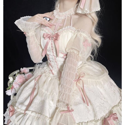 【Full Payment Reservation】Soft Gothic Cross Barbie Doll Halter Lolita Dress SP17397 - Harajuku Kawaii Fashion Anime Clothes Fashion Store - SpreePicky