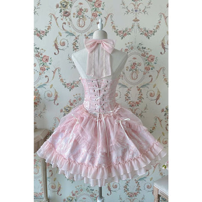 【Full Payment Reservation】Soft Gothic Cross Barbie Doll Halter Lolita Dress SP17397 - Harajuku Kawaii Fashion Anime Clothes Fashion Store - SpreePicky