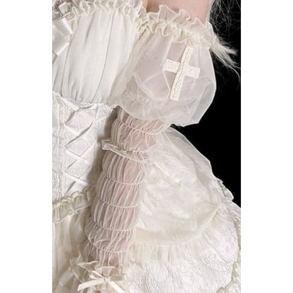 【Full Payment Reservation】Soft Gothic Cross Barbie Doll Halter Lolita Dress SP17397 - Harajuku Kawaii Fashion Anime Clothes Fashion Store - SpreePicky