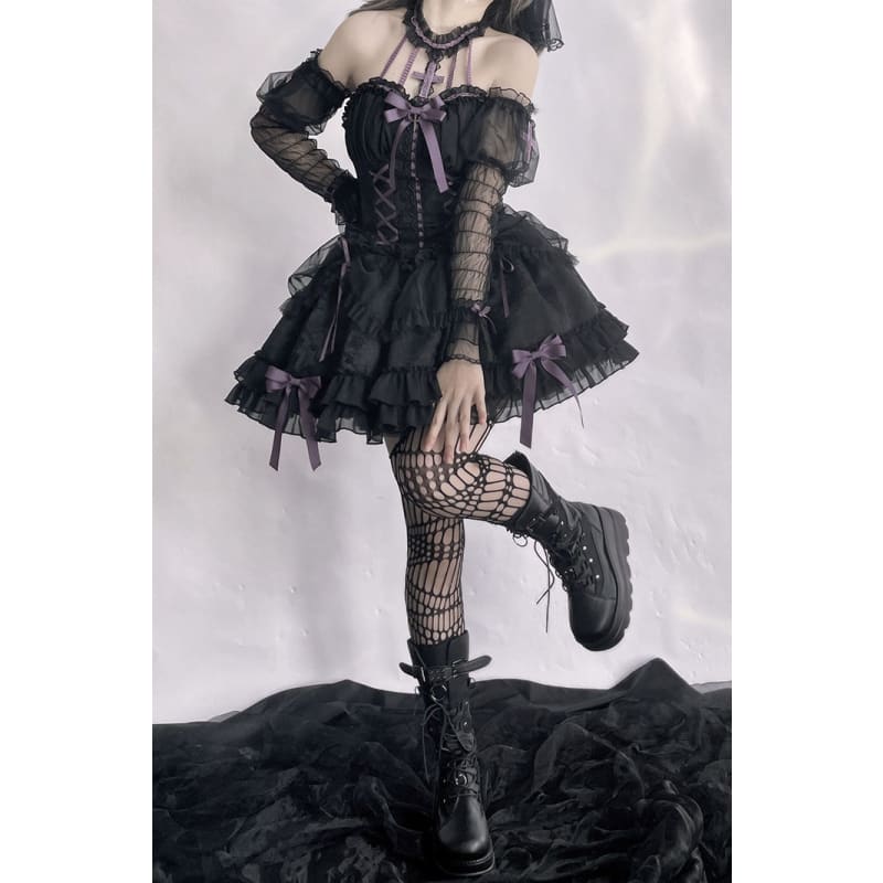 【Full Payment Reservation】Soft Gothic Cross Barbie Doll Halter Lolita Dress SP17397 - Harajuku Kawaii Fashion Anime Clothes Fashion Store - SpreePicky