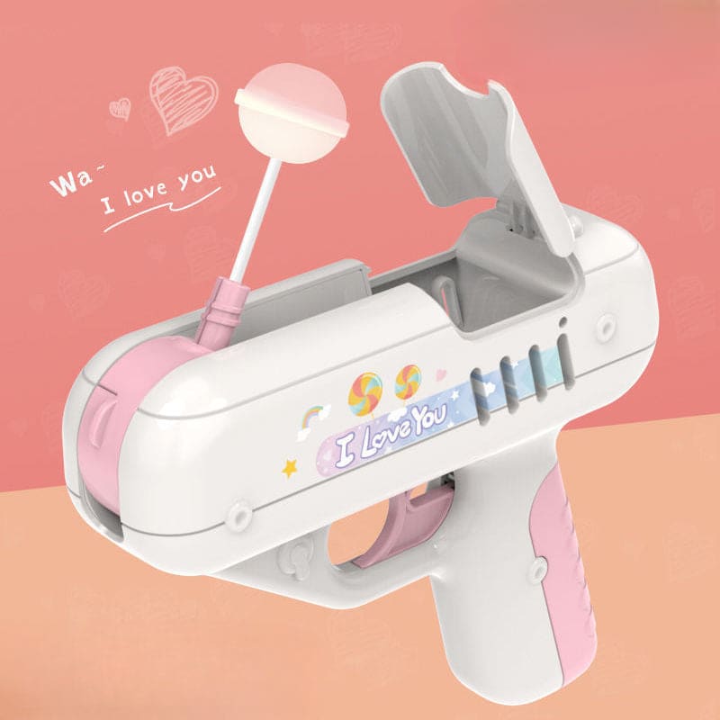 Funny Lollipop Storage Gun - Pink / 3 lollipops