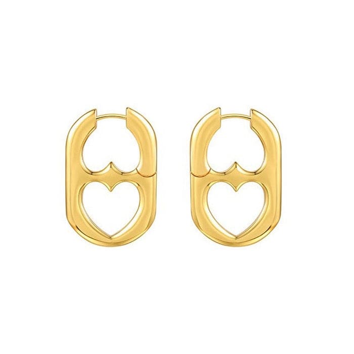 Funny Love Mini Earrings - Standart / Gold - earrings