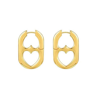 Funny Love Mini Earrings - Standart / Gold - earrings