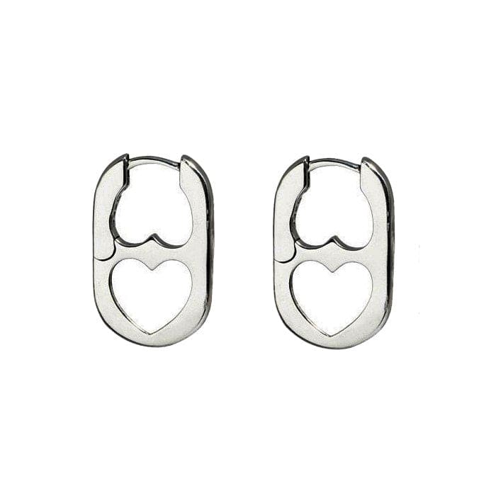 Funny Love Mini Earrings - Standart / Silver - earrings