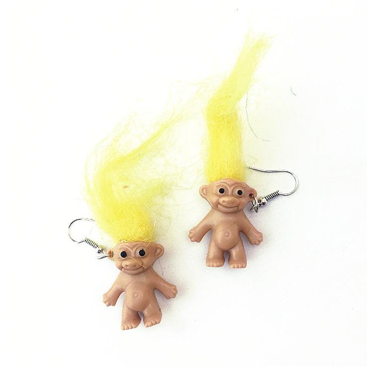 Funny Troll Earrings - earrings