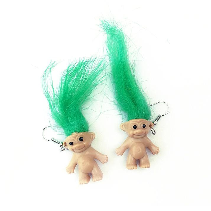 Funny Troll Earrings - earrings