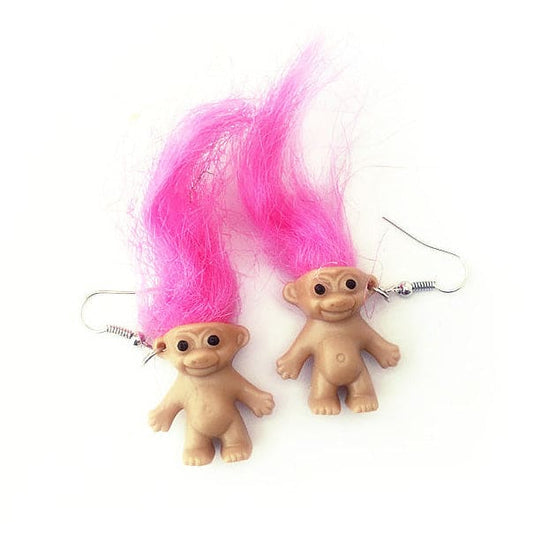 Funny Troll Earrings - earrings