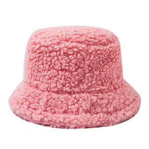 Furry Bucket Hat - Pink - Hats