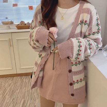 Garden Floral Cardigan - Cardigan