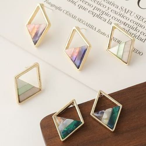 Geometric Acetate Alloy Earring Egirldoll