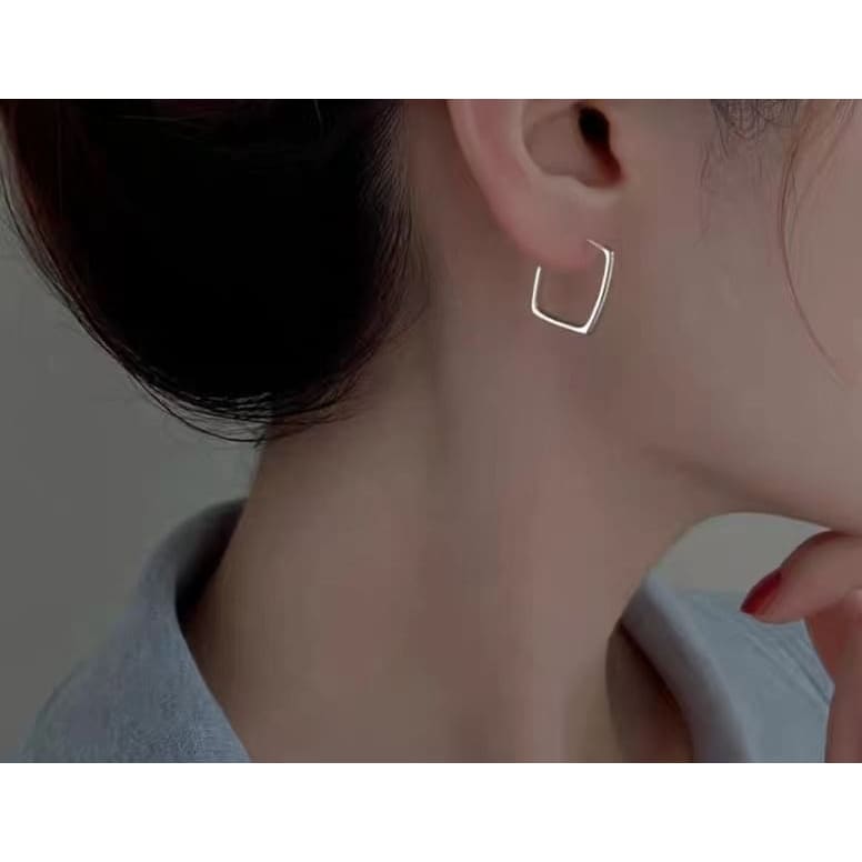 Geometric Hoop Earring