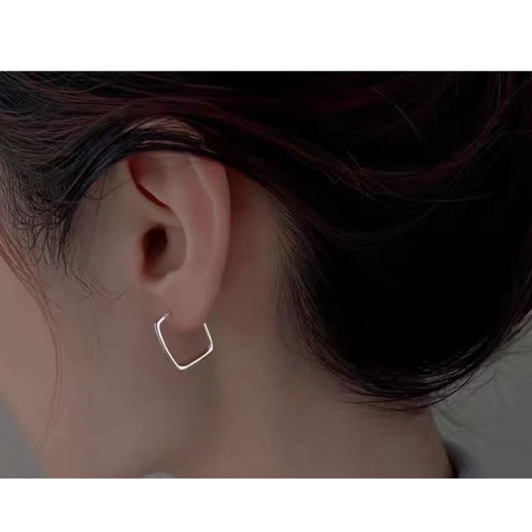 Geometric Hoop Earring