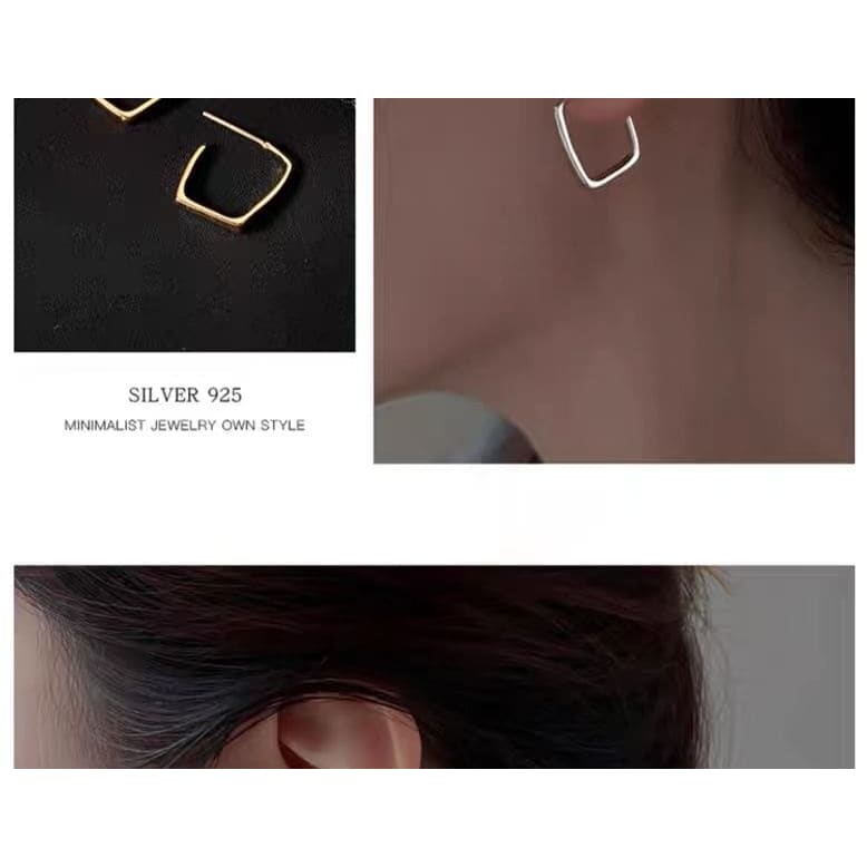 Geometric Hoop Earring