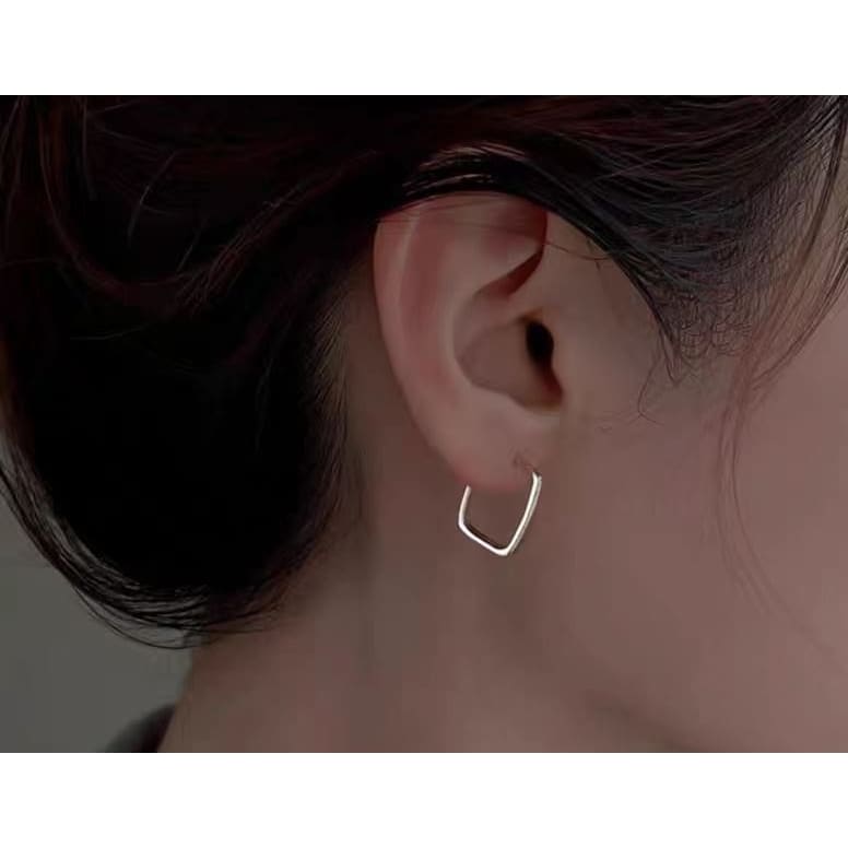 Geometric Hoop Earring