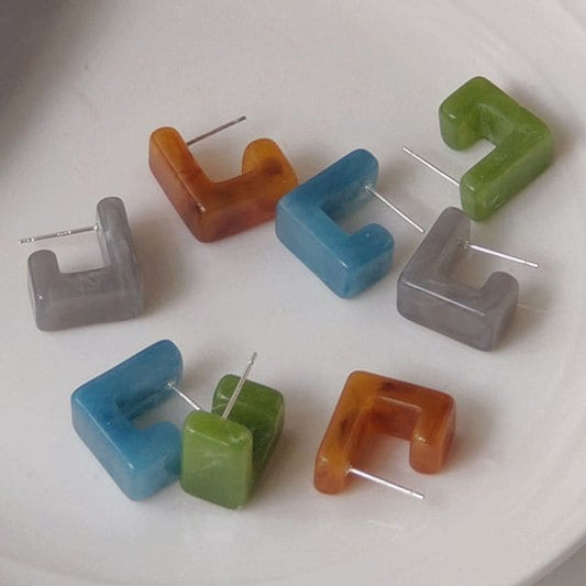 Geometric Resin Earring Egirldoll