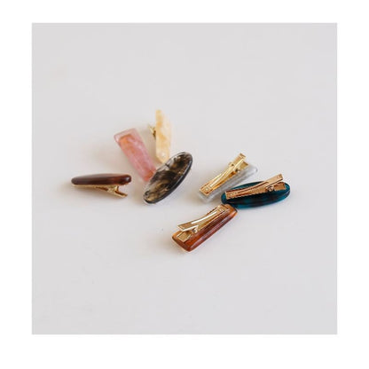 Geometric Resin Hair Clip (various designs)