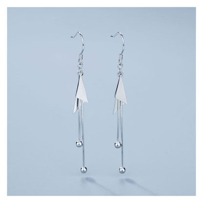 Geometric Sterling Silver Drop Earring