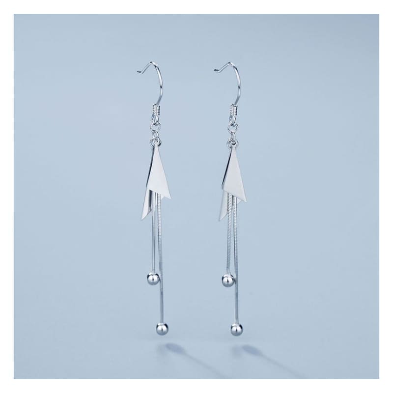 Geometric Sterling Silver Drop Earring