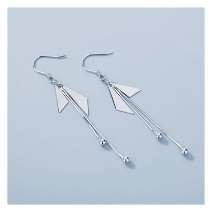 Geometric Sterling Silver Drop Earring