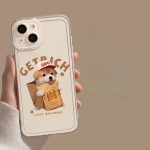 Get Rich Puppy Phone Case - For iPhone 15 / Puppy