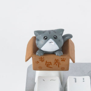 GG Kitty In a Box Kawaii ESC Keycap ON681 - Grey