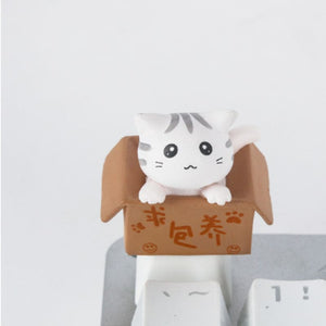 GG Kitty In a Box Kawaii ESC Keycap ON681 - White