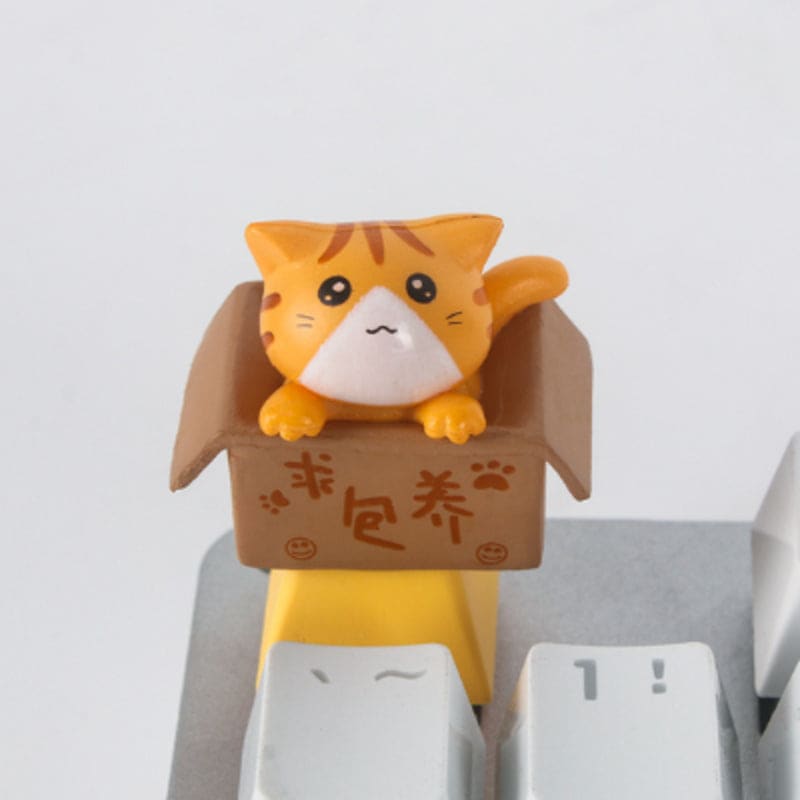 GG Kitty In a Box Kawaii ESC Keycap ON681 - Yellow