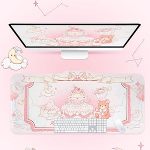 GG Pastel Sweet Dreamy Bear and Cake Mouse Pad ON1486